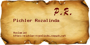 Pichler Rozalinda névjegykártya
